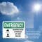 Signmission Shower And Eyewash Do Not Block With Symbol, 5 in W x Rectangle, Vinyl Decal OS-2PACK-EM-D-35-L-10420 - alternate 2